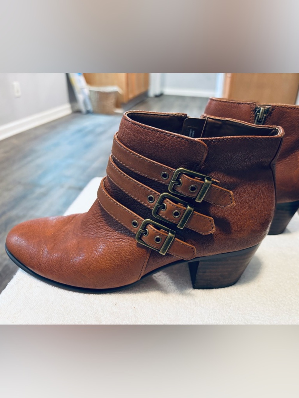 Almost Brand New Ankle Boots By CLARKS - Size 7M - Heel Height 2 Inches - Box 1B